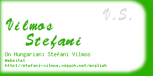 vilmos stefani business card